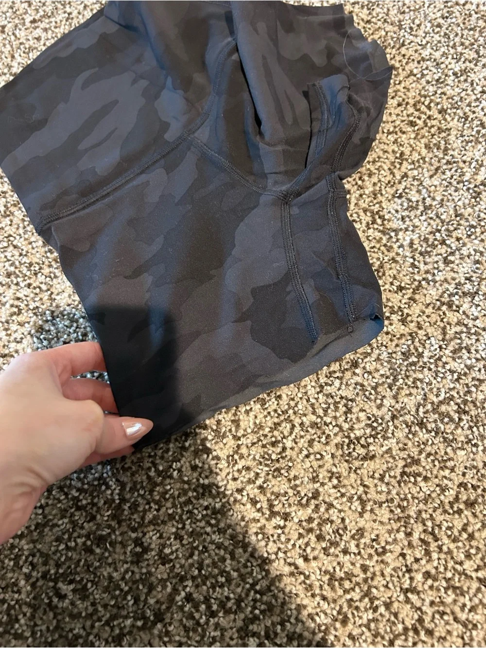 Lululemon High-Waist Black Camo Women’s Active Shorts